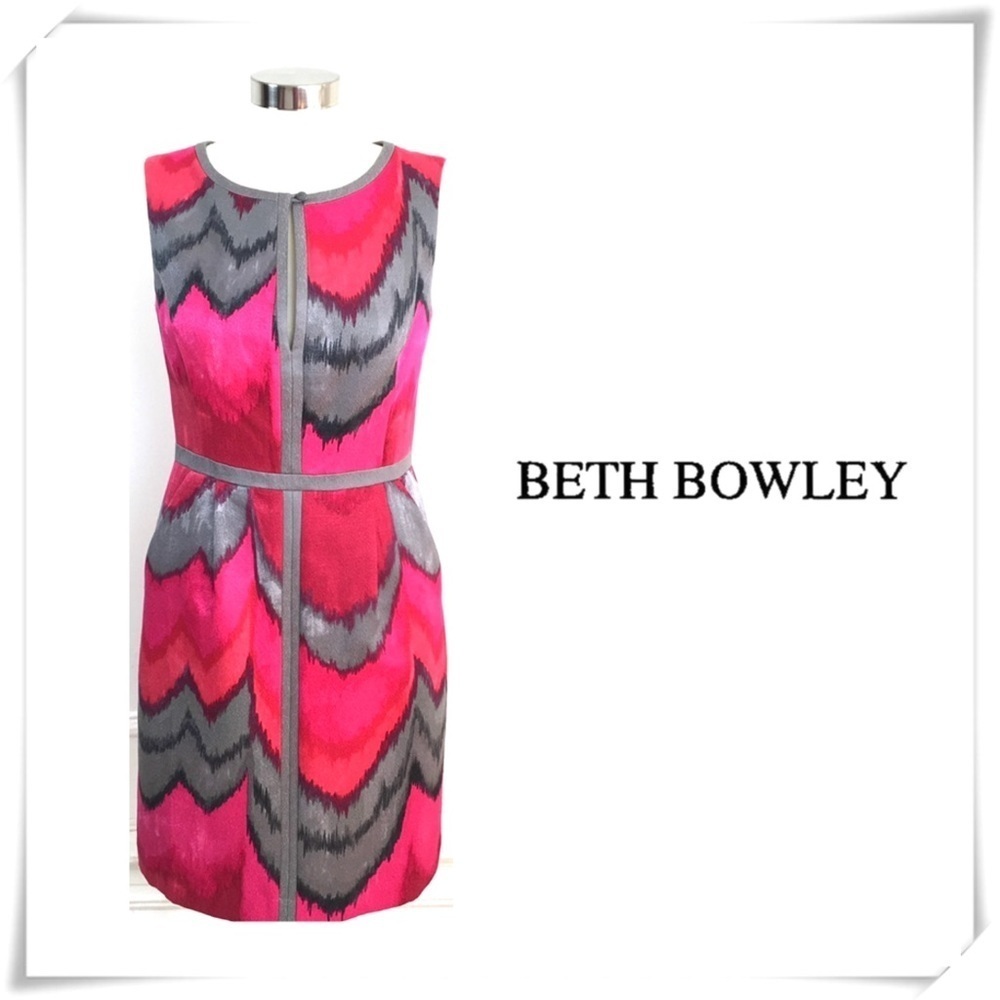 EUC Beth Bowley Silk Blend Printed Shift Dress